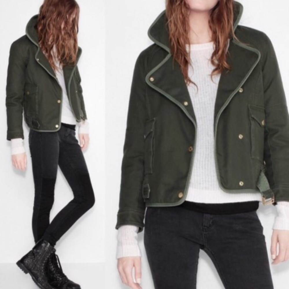 Zadig & Voltaire Kawa Padded Moto Jacket - Picture 2 of 16